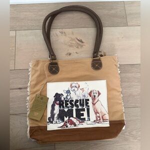 NWT Clea Ray Rescue Me Two Tone Shoulder Bag